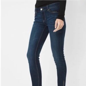WHBM Skimmer Skinny Jeans with Ankle Zipper 00